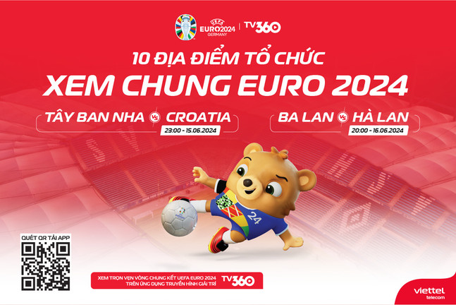 Đại tiệc xem chung EURO 2024 trên TV360: 10 tỉnh thành đã sẵn sàng