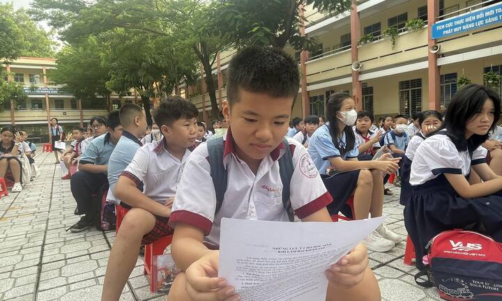 Hơn 4.500 học sinh dự thi khảo sát vào lớp 6 TP.HCM