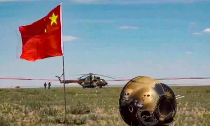 Trung Quốc thành nước đầu tiên đưa đá từ vùng tối Mặt trăng về Trái đất