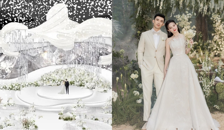 Hé lộ không gian tiệc cưới lộng lẫy của Midu và chồng thiếu gia