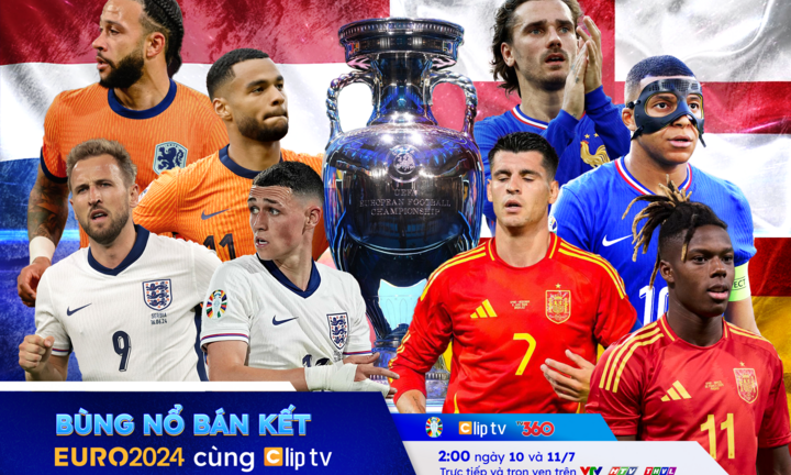 Xem trực tiếp vòng bán kết Euro 2024 chỉ từ 6.000 đồng/ngày 