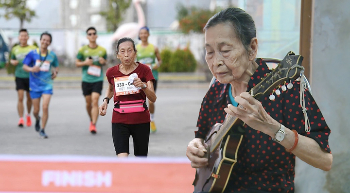 Cụ bà U90 mê chạy, làm content, nổi rần rần