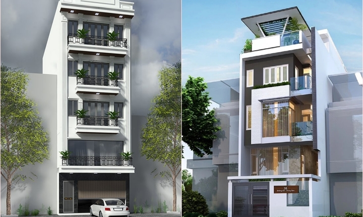 Tư vấn xây nhà 5 tầng có thang máy diện tích 8x12m