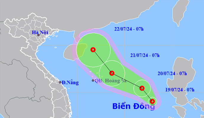 Biển Đông đón áp thấp nhiệt đới, cả nước tiếp tục mưa dông