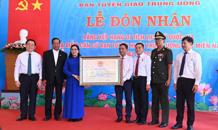 Căn cứ Ban Tuyên huấn Trung ương Cục miền Nam được xếp hạng Di tích lịch sử quốc gia