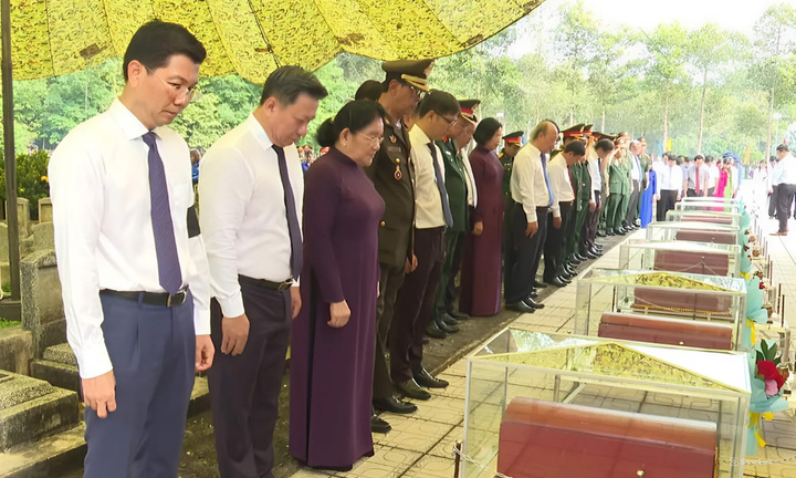 Tây Ninh: Truy điệu, an táng 172 hài cốt liệt sĩ hy sinh tại Campuchia