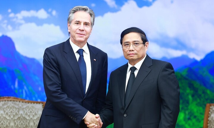 Thủ tướng Chính phủ Phạm Minh Chính tiếp Ngoại trưởng Hoa Kỳ Antony Blinken 