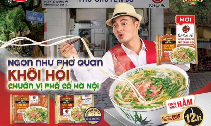 Acecook Việt Nam ra mắt Phở Đệ Nhất đặc biệt hương vị phở lõi bò gầu giòn