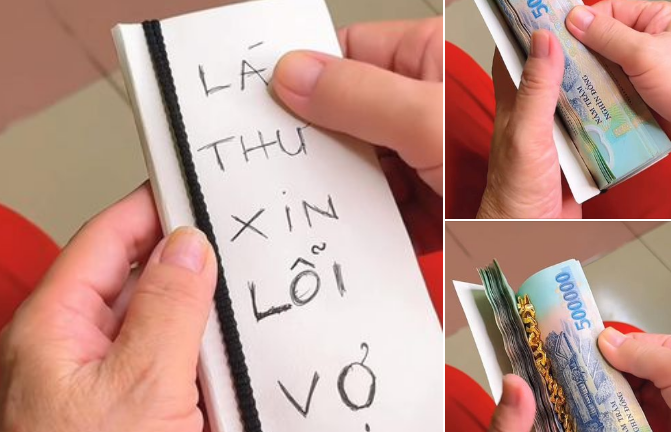 Thư xin lỗi vợ gây sốt mạng 