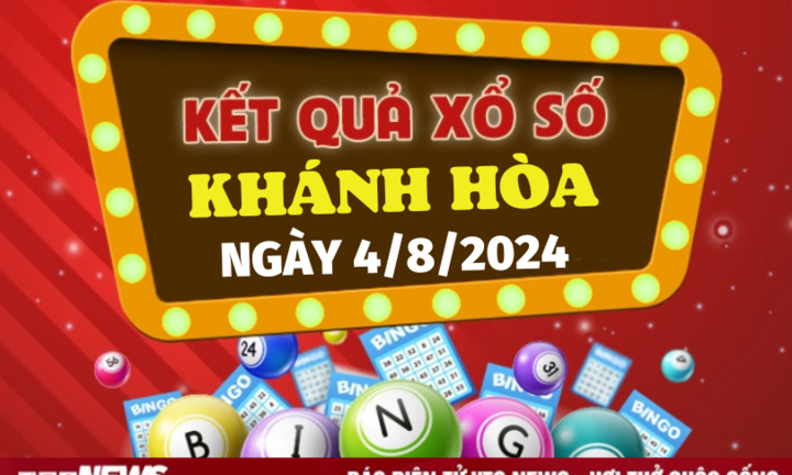 XSKH 4/8 - Kết quả xổ số Khánh Hòa hôm nay 4/8/2024 - XSKH Chủ nhật