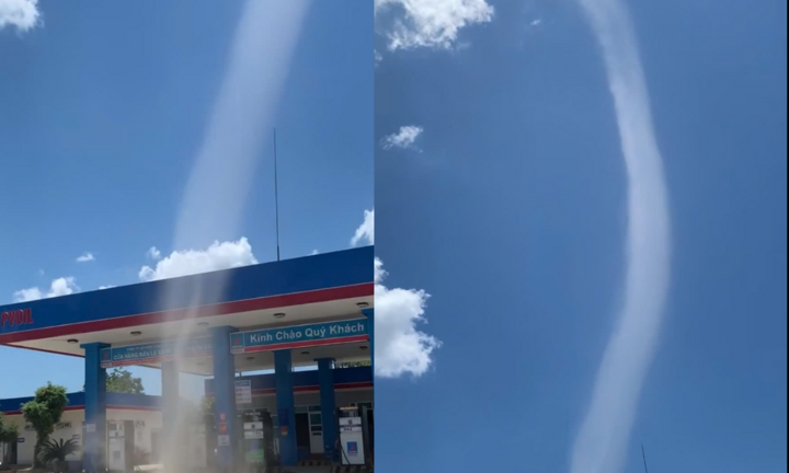 Xuất hiện lốc xoáy cao khoảng 50m ở Hà Tĩnh