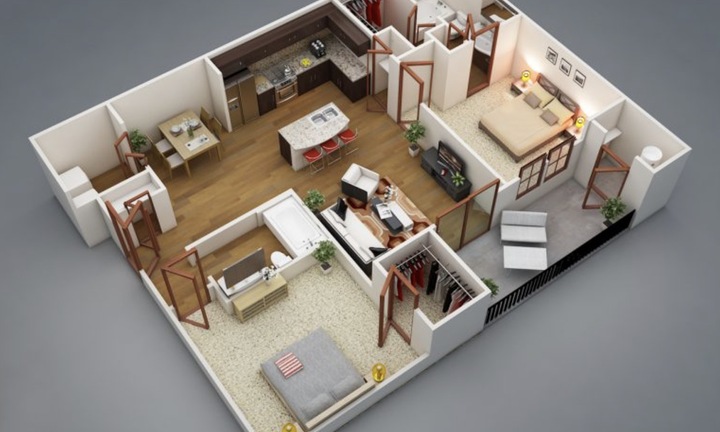 Thiết kế căn hộ nhỏ đẹp diện tích 30m2