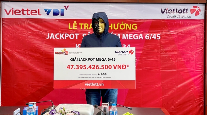 Trúng Vietlott hơn 47 tỷ đồng, người đàn ông khoe ngay với vợ