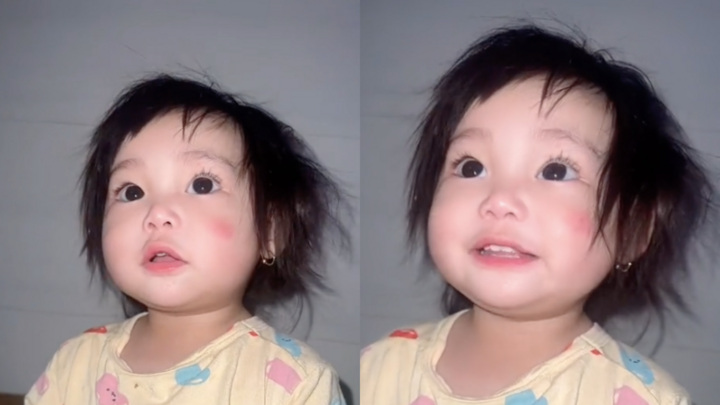 Clip bé gái 18 tháng tuổi nói yêu ba khiến dân mạng 'chết mê chết mệt'