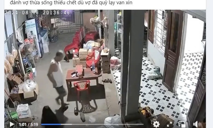 Người đàn ông đánh đập tàn nhẫn dù vợ quỳ lạy van xin