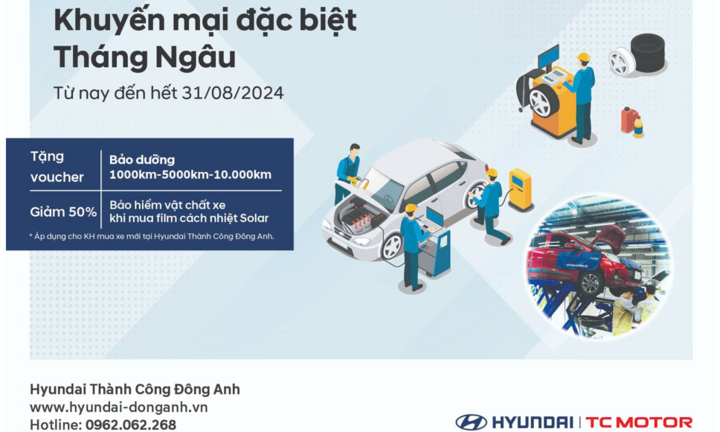 Ưu đãi duy nhất tại Hyundai Thành Công Đông Anh: Khuyến mại đặc biệt tháng Ngâu