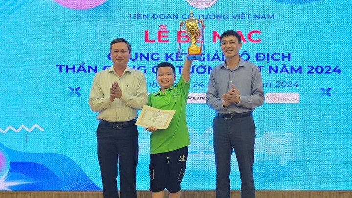 Kỳ thủ 11 tuổi vô địch giải Thần đồng cờ tướng Việt