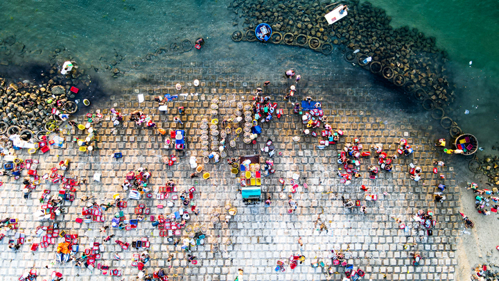 Độc đáo chợ cá 'chạy đua' với mặt trời