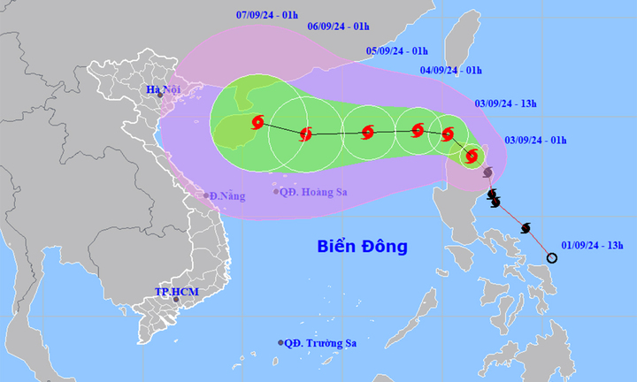 Hôm nay, Biển Đông đón bão số 3, gió có thể giật cấp 16