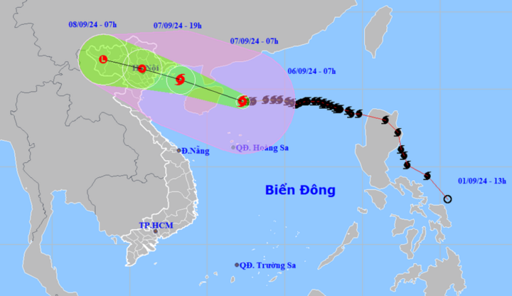 Tin bão số 3 - siêu bão Yagi mới nhất 6/9 và dự báo thời tiết Hà Nội 10 ngày tới
