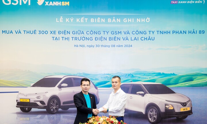 Taxi Xanh Điện Biên mua và thuê 300 ô tô điện từ GSM