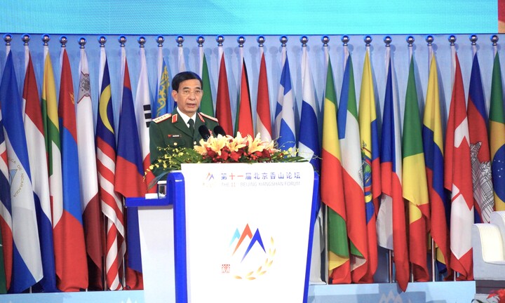 Đại tướng Phan Văn Giang phát biểu tại Diễn đàn Hương Sơn Bắc Kinh lần thứ 11