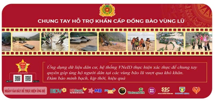 Bộ Công an ra mắt tiện ích ủng hộ từ thiện trên ứng dụng VNeID
