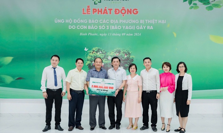 Tập đoàn Trường Tươi quyên góp ủng hộ đồng bào bị thiệt hại do bão 2 tỷ đồng
