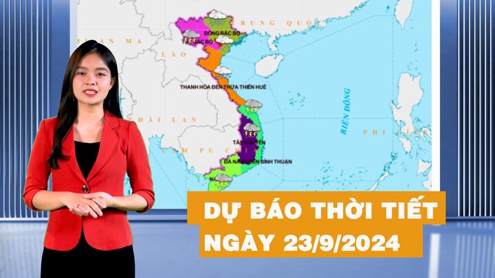 Bản tin dự báo thời tiết đêm nay và ngày mai 23/9