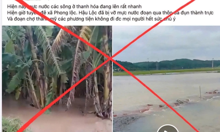 Bác thông tin vỡ đê ở Thanh Hoá