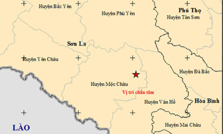 Động đất mạnh 3,3 độ richter gây rung lắc ở Sơn La