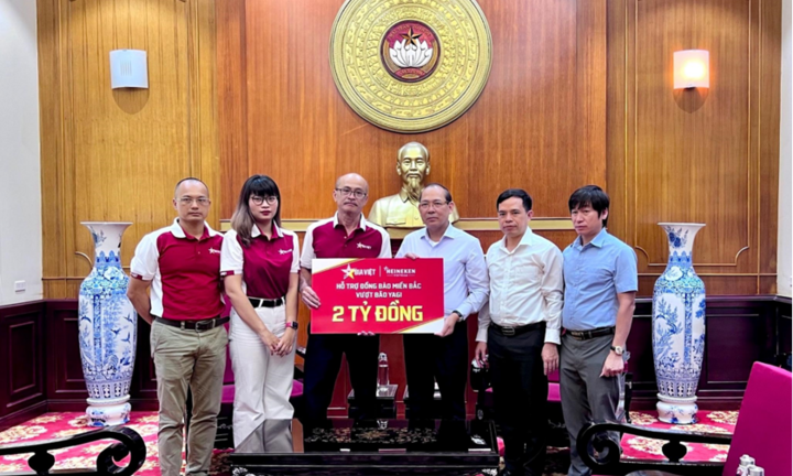 Bia Việt đóng góp 3,5 tỷ đồng cùng đồng bào miền Bắc khắc phục hậu quả bão lũ