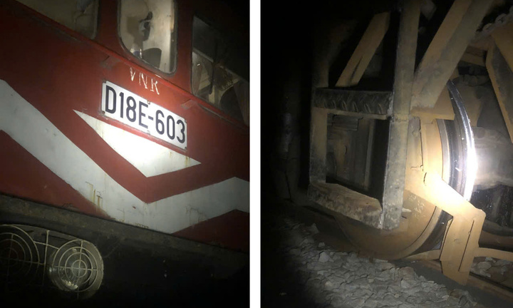 Thêm vụ tàu chở hàng trật bánh trong đêm khi qua Thừa Thiên - Huế