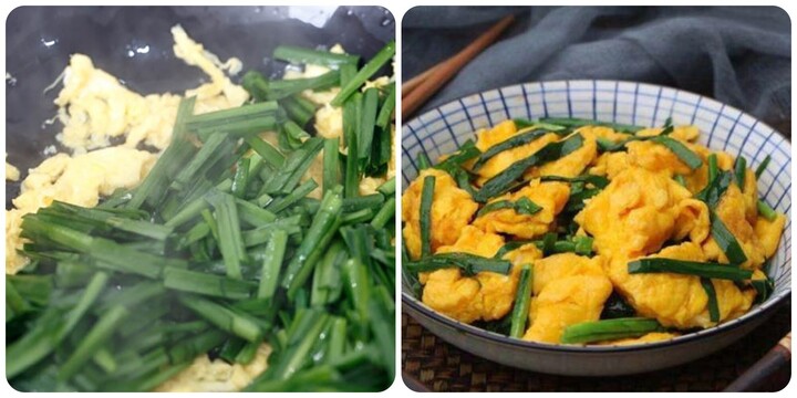 Lá hẹ xào trứng có tác dụng gì?