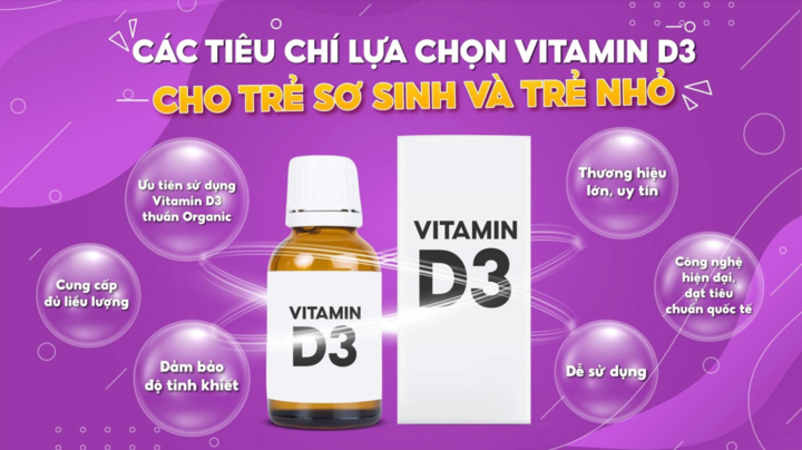 Tiêu chí lựa chọn Vitamin D3 cho trẻ nhỏ