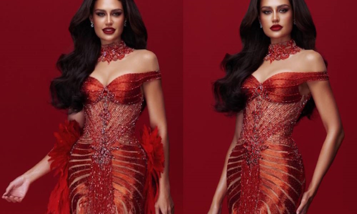 Ứng viên nặng ký của Miss Grand International tỏa sáng với đầm Lê Ngọc Lâm