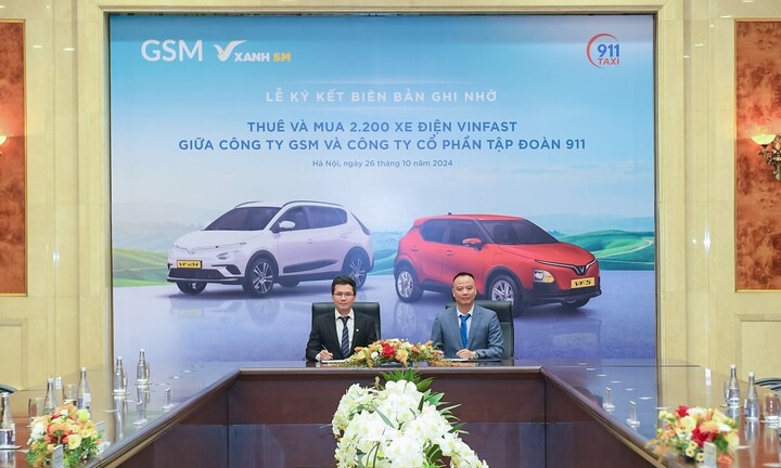 Tập đoàn 911 mua, thuê 2.200 ô tô điện VinFast từ GSM, 'lấn sân' sang taxi điện