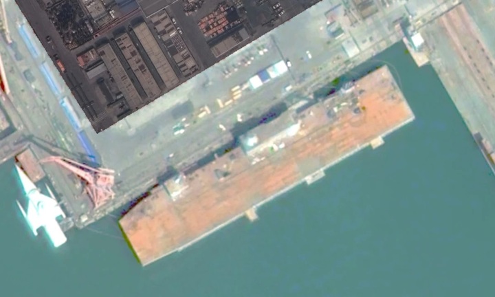 Vệ tinh phát hiện Trung Quốc bí mật đóng tàu chiến mới