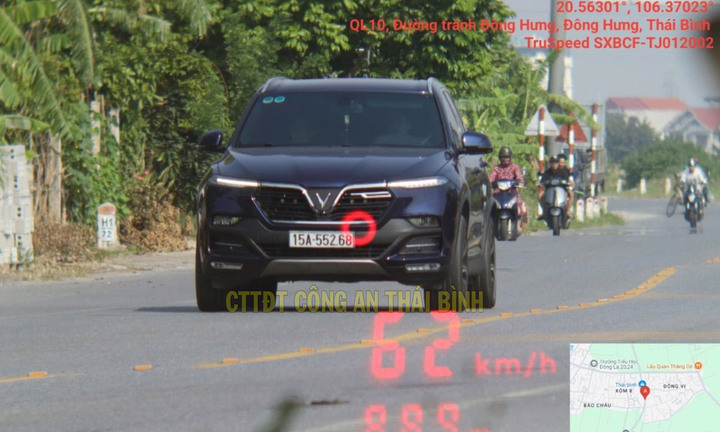 Công an Thái Bình công khai danh sách 90 ô tô bị phạt nguội trong tháng 11