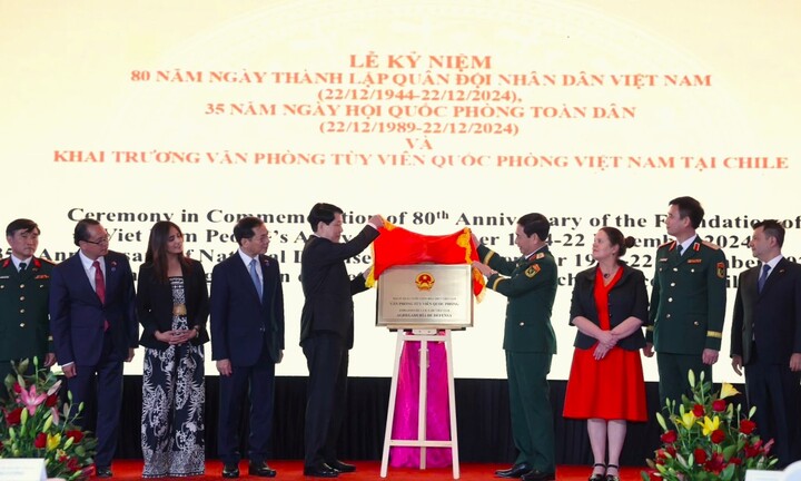 Chủ tịch nước dự khai trương Văn phòng Tùy viên Quốc phòng Việt Nam tại Chile