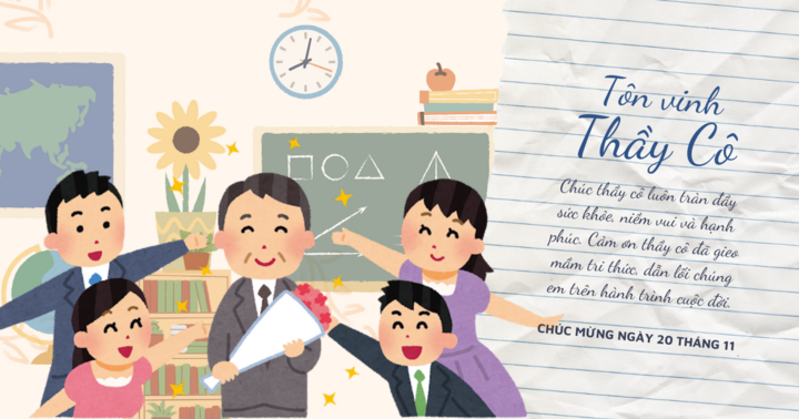 Những mẫu thiệp chúc mừng Ngày Nhà giáo Việt Nam 20/11