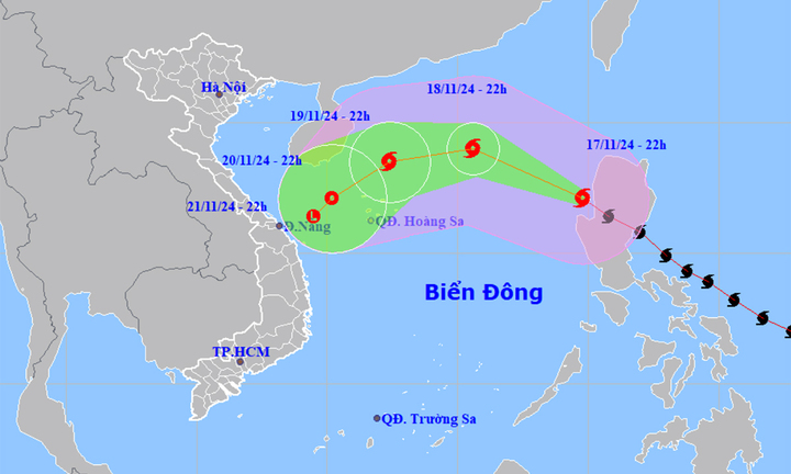 Bão Man-yi giật cấp 16, đổ bộ Biển Đông