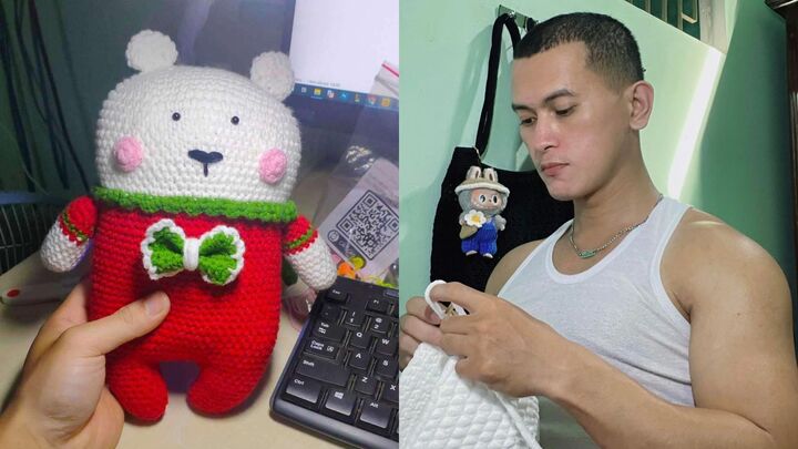 Chàng trai lực lưỡng 'hot' trên TikTok với tài móc len đến con gái cũng thua