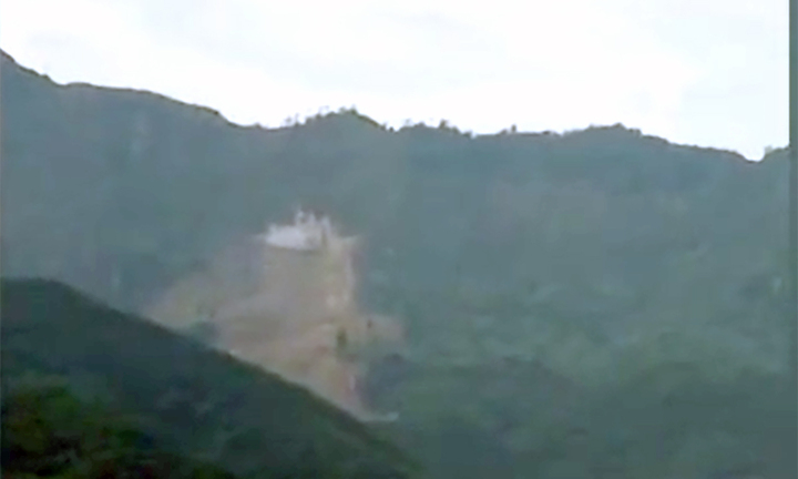 Tiếng nổ từ vị trí lở núi cũ ở Làng Nủ: Chỉ là sạt trượt đất đá thông thường