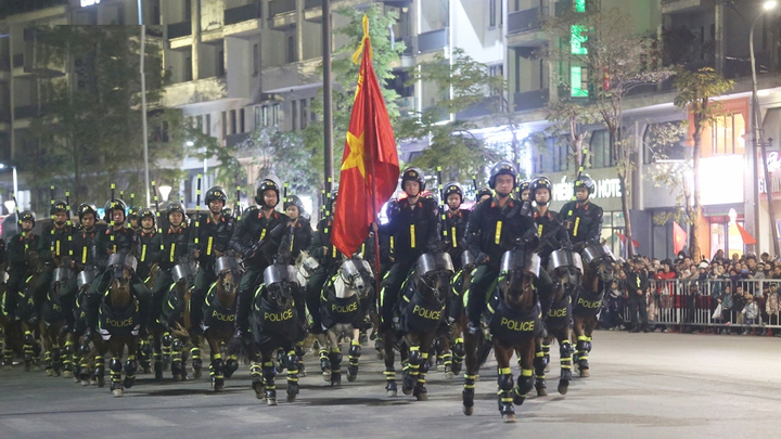 Ấn tượng màn trình diễn điêu luyện của kỵ binh trên đường phố Hạ Long