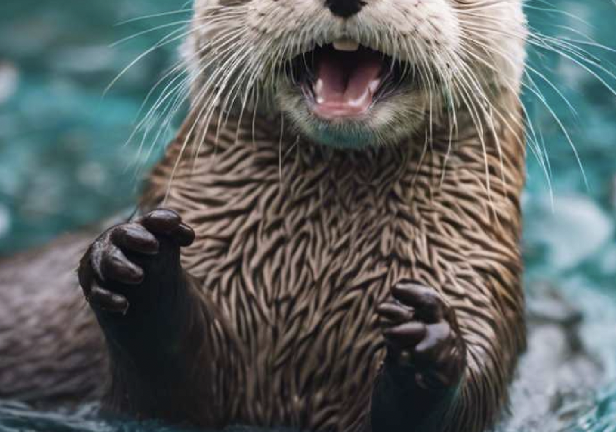 Ngắm cặp mẹ con rái cá đáng yêu ở ngoài khơi California, Mỹ