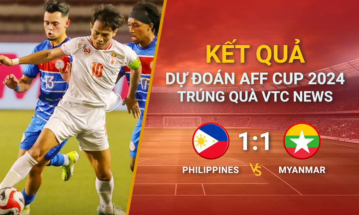 Kết quả dự đoán AFF Cup 2024 trúng quà VTC News: Philippines và Myanmar 