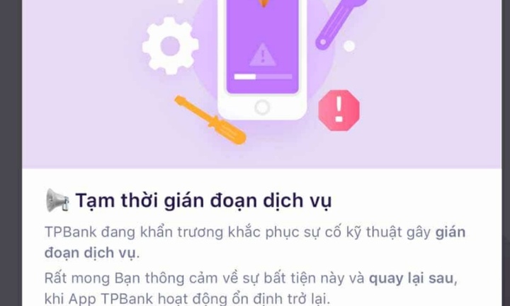 TPBank bị lỗi chuyển tiền online trên diện rộng