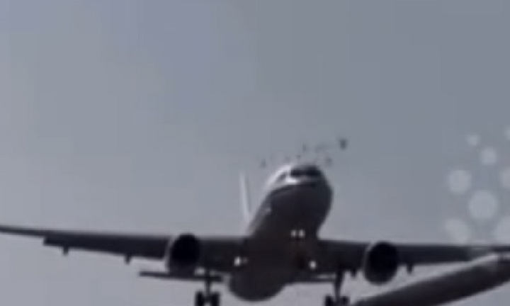 Va chạm mạnh với máy bay, đàn chim bị hất tung ra mọi hướng