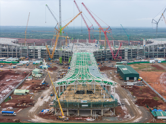 Diện mạo ‘trái tim’ sân bay Long Thành sau hơn 1 năm thi công